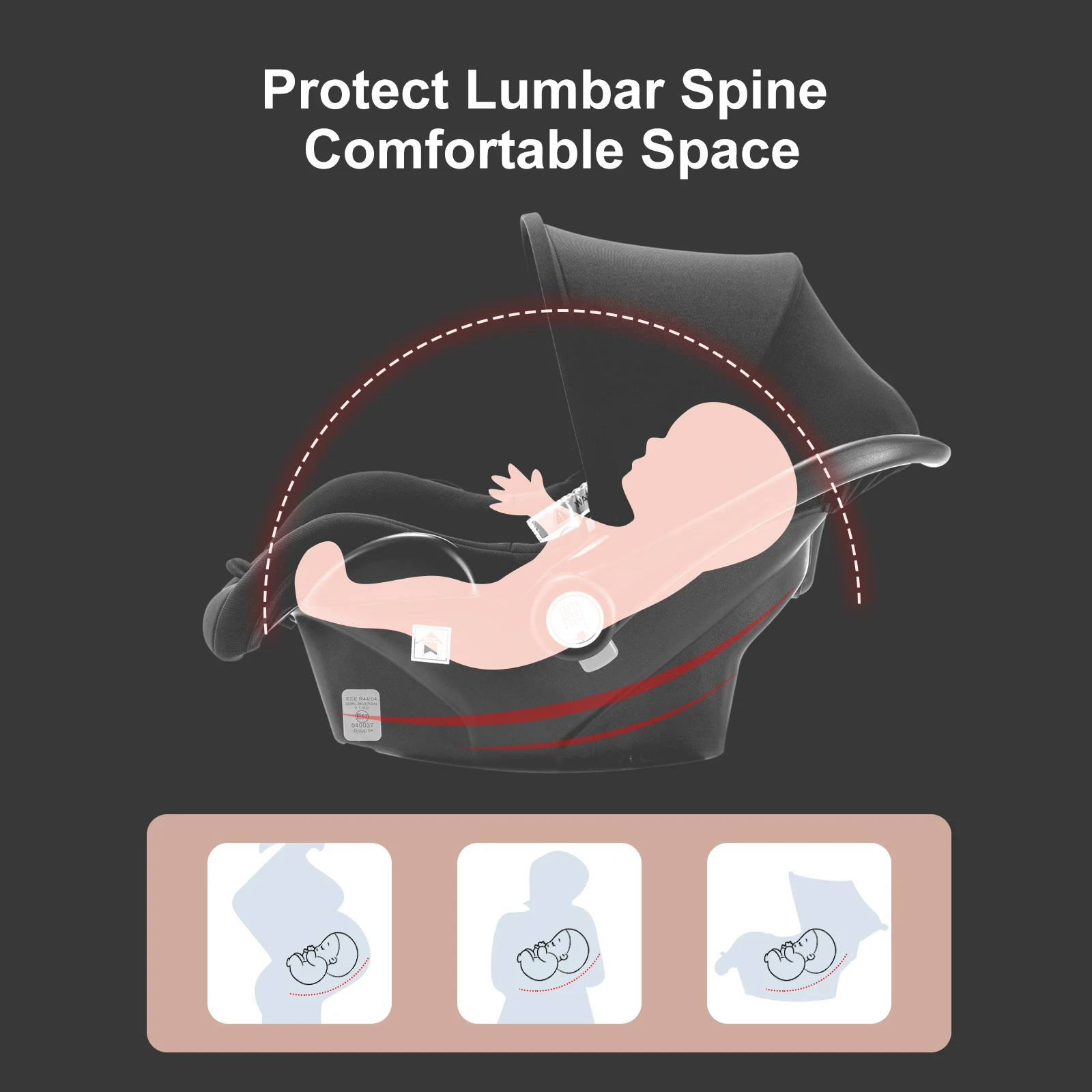 Foldable 3 in 1 Baby Travel System Stroller High Landscape Reversible Bassinet Pram Infant Car Seat Combination Multi-Function Lightweight Pushchair All-Terrain EVA Wheels Shock Absorber One-Foot Brake Newborn Baby Carriage Set