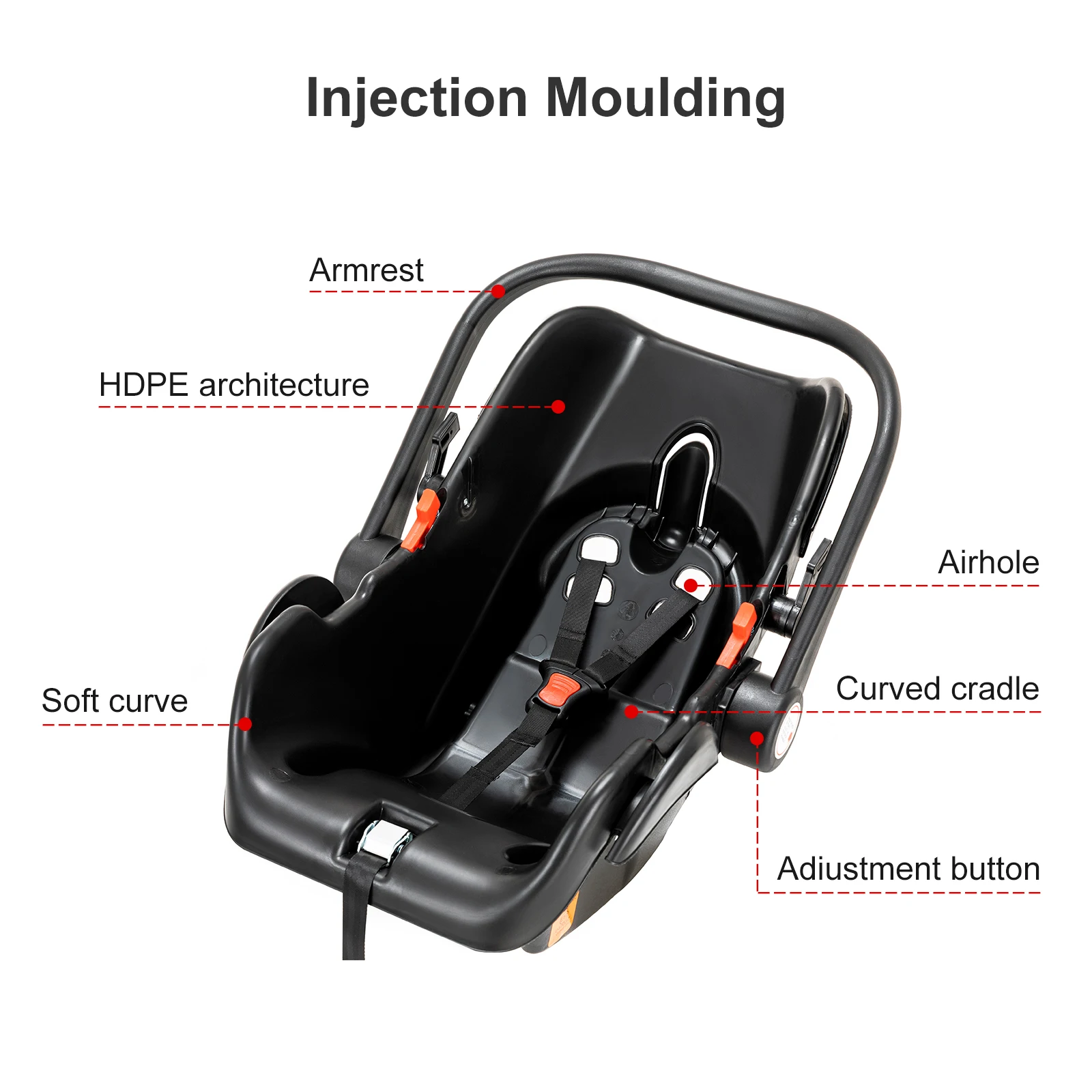 Foldable 3 in 1 Baby Travel System Stroller High Landscape Reversible Bassinet Pram Infant Car Seat Combination Multi-Function Lightweight Pushchair All-Terrain EVA Wheels Shock Absorber One-Foot Brake Newborn Baby Carriage Set