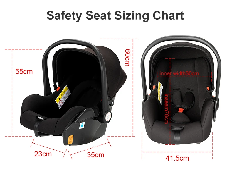 Infant Carrier Baby Stroller 3 in 1 Travel System High Landscape Newborn Pushchair with Reversible Bassinet Foldable Frame Seat EVA Wheels Shock Absorbing Suspension Foot Brake 360 Swivel Front Wheels Storage Basket