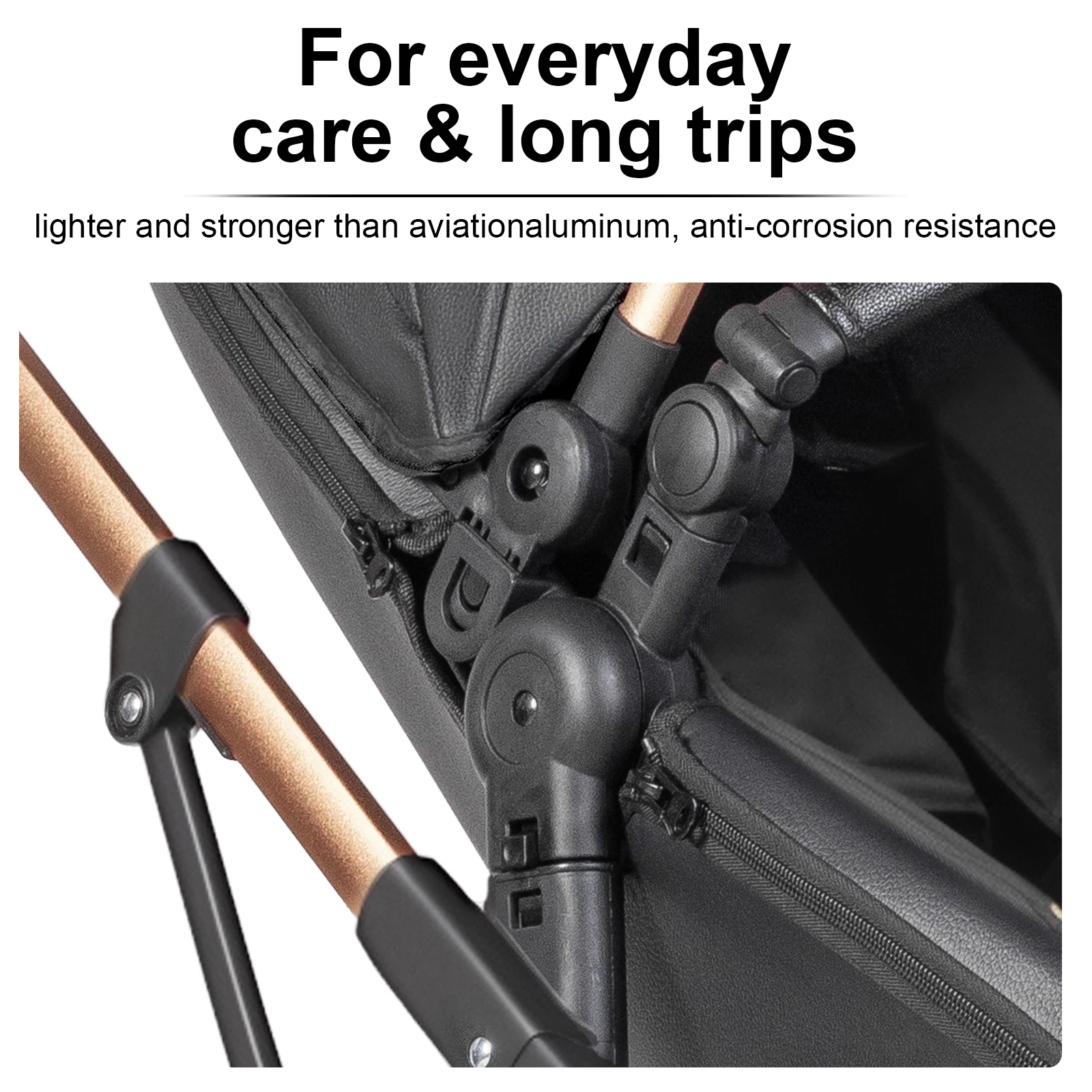 3 in 1 Baby Stroller Luxury Eggshell Design with Adjustable Handle and Storage Basket High Landscape Stroller Infant Car Seat Stroller for Newborn to Toddler with Foldable Reversible Frame for City Travel Shopping and Daily Walks