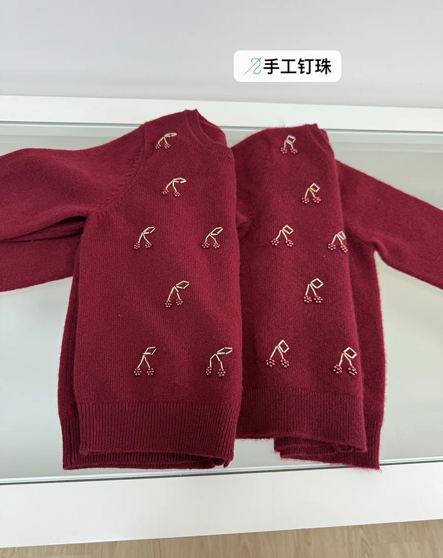 Children's Knitted Sweater 26BP for Autumn and Winter Embroidered Wool and Cotton Blend Warm Boys' Knitted Sweater