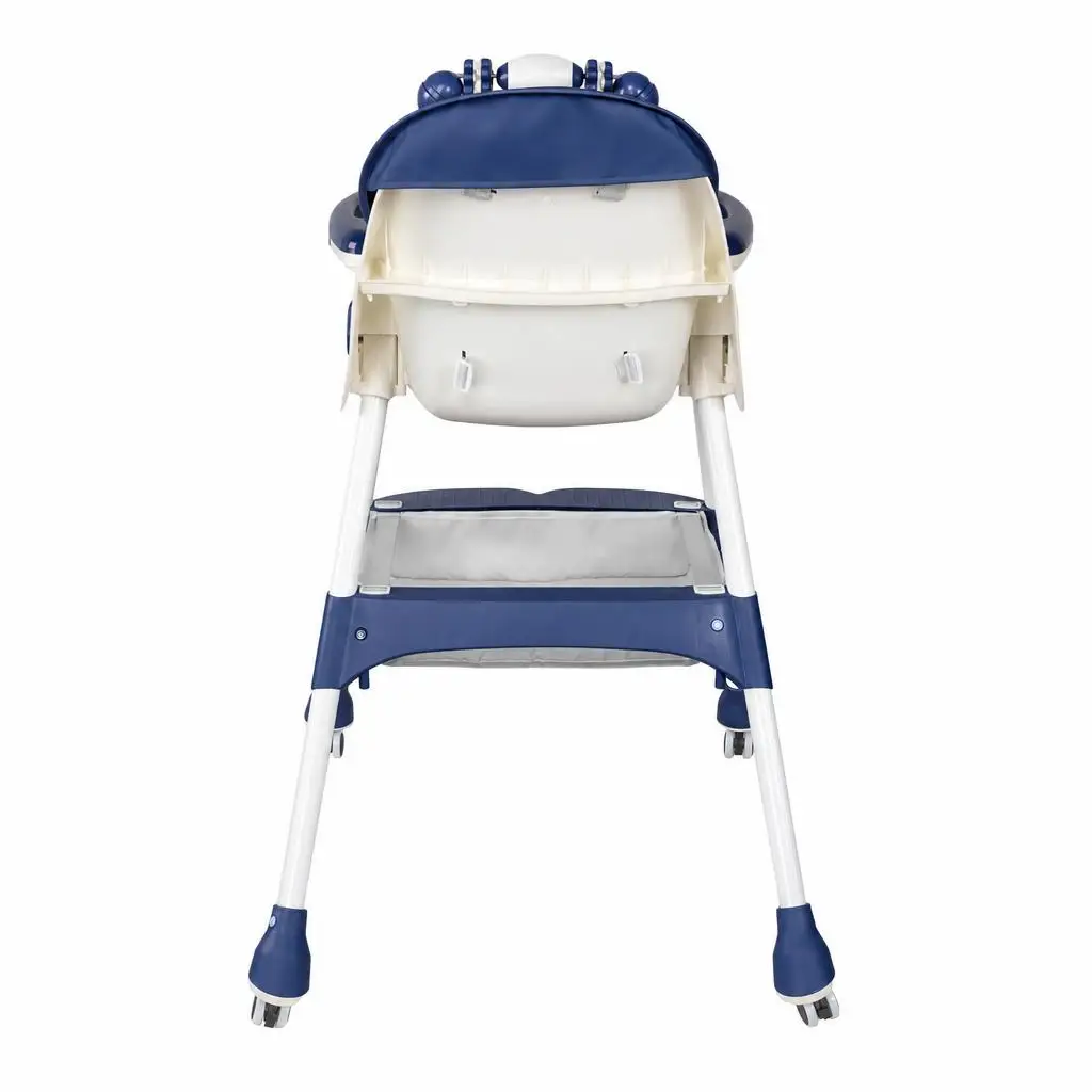 3-In-1 Baby High Chair Foldable Portable Convertible Eat & Play Baby Dining Chair with Double-Layer Dinner Plate Toy Rack Infant Toddler Feeding Chair for Boys Girls Baby Furniture
