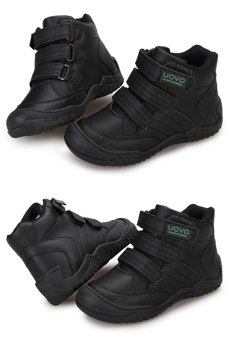 UOVO New Arrival School Shoes Mid-Calf Boys Hiking Fashion Sport Outdoor Children Casual Sneakers Size #26-36