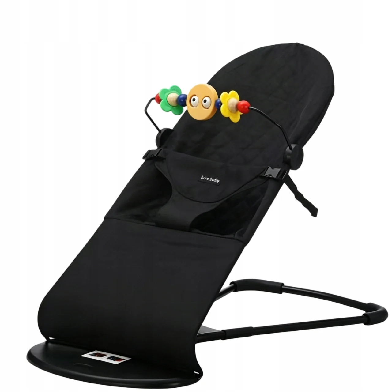 Baby Bouncer Rocker Chair Newborn Infant Lounger Seat Adjustable 3 Position Natural Swing Baby Bassinet Comfortable Baby Soothing Chair with Toy Bar Washable Cover Safe Toddler Relax Chair
