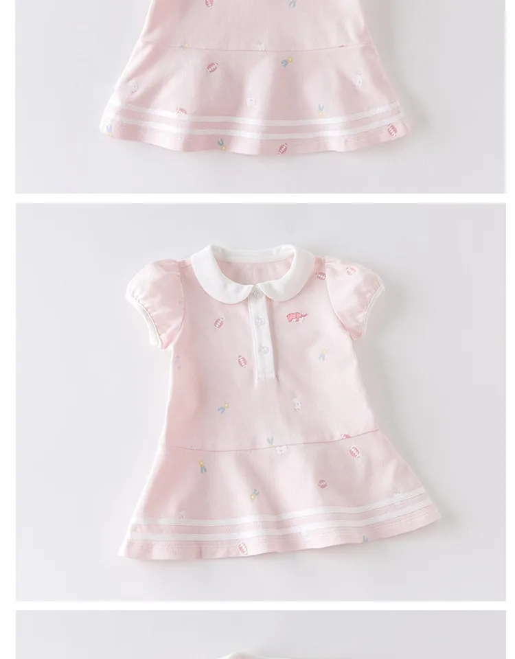 DBM14115 dave bella summer baby girl's princess cartoon striped dress children fashion party dress kids infant lolita clothes