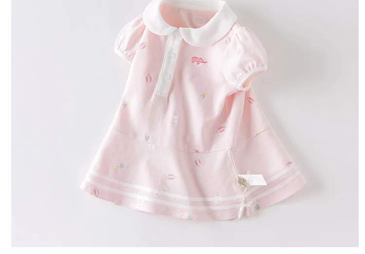 DBM14115 dave bella summer baby girl's princess cartoon striped dress children fashion party dress kids infant lolita clothes