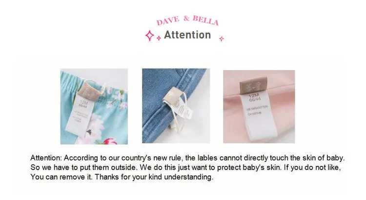 DBM14115 dave bella summer baby girl's princess cartoon striped dress children fashion party dress kids infant lolita clothes