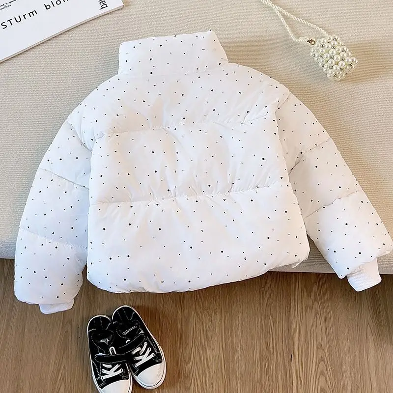 2026 Winter Girls Rhinestone Puffer Jacket Korean Star-Studded Fashion Coat Glitter Zip-Up Quilted Down Jacket