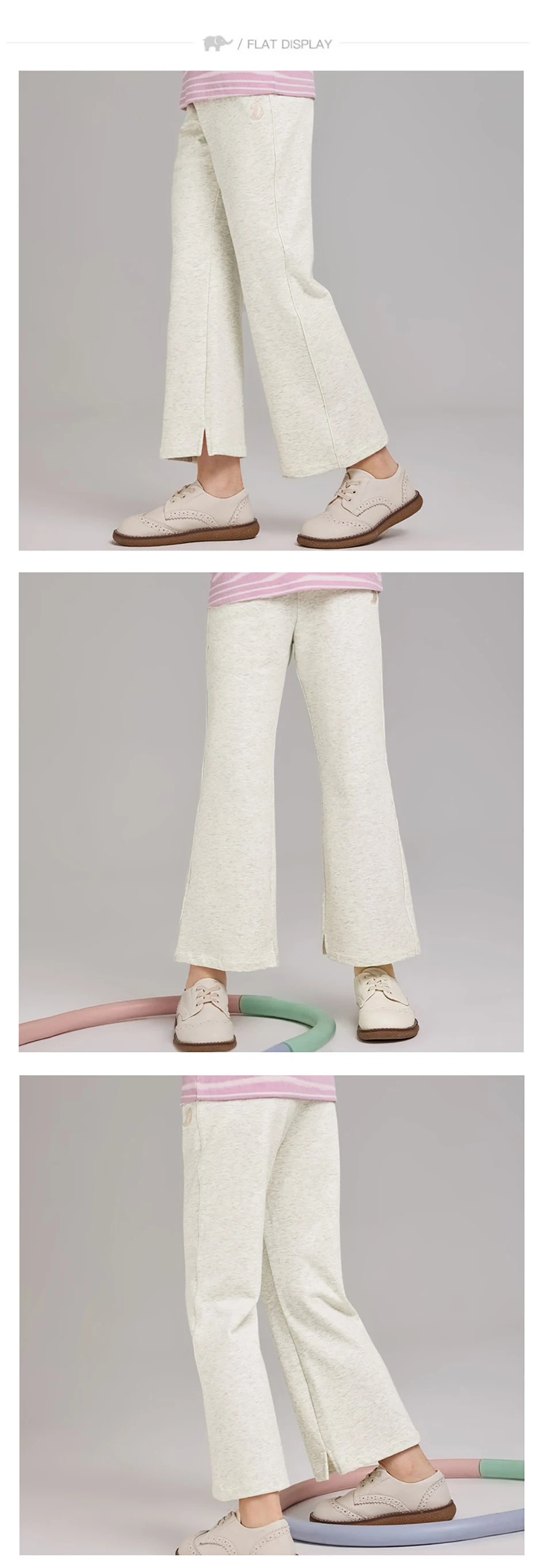 Dave Bella Girls Flare Pants Children Autumn Spring Knitted Bootcut Pants Fashion Elastic Waist Casual Trousers DK3262649