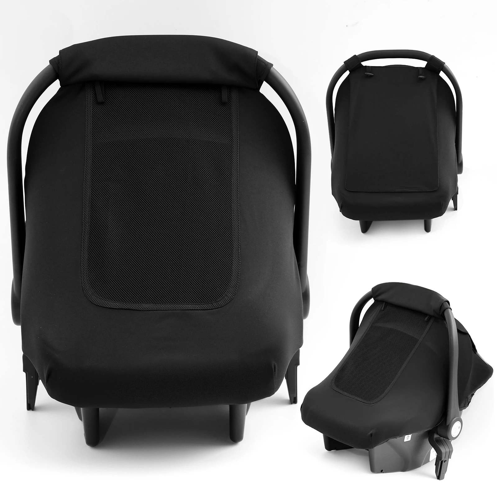 3 in 1 Luxury Lightweight Stroller Baby Carriage Lightweight Portable Folding High Seat Travel Stroller with Car Seat, Memory Foam Mattress and Storage Bag, Fashionable Shopping Cart