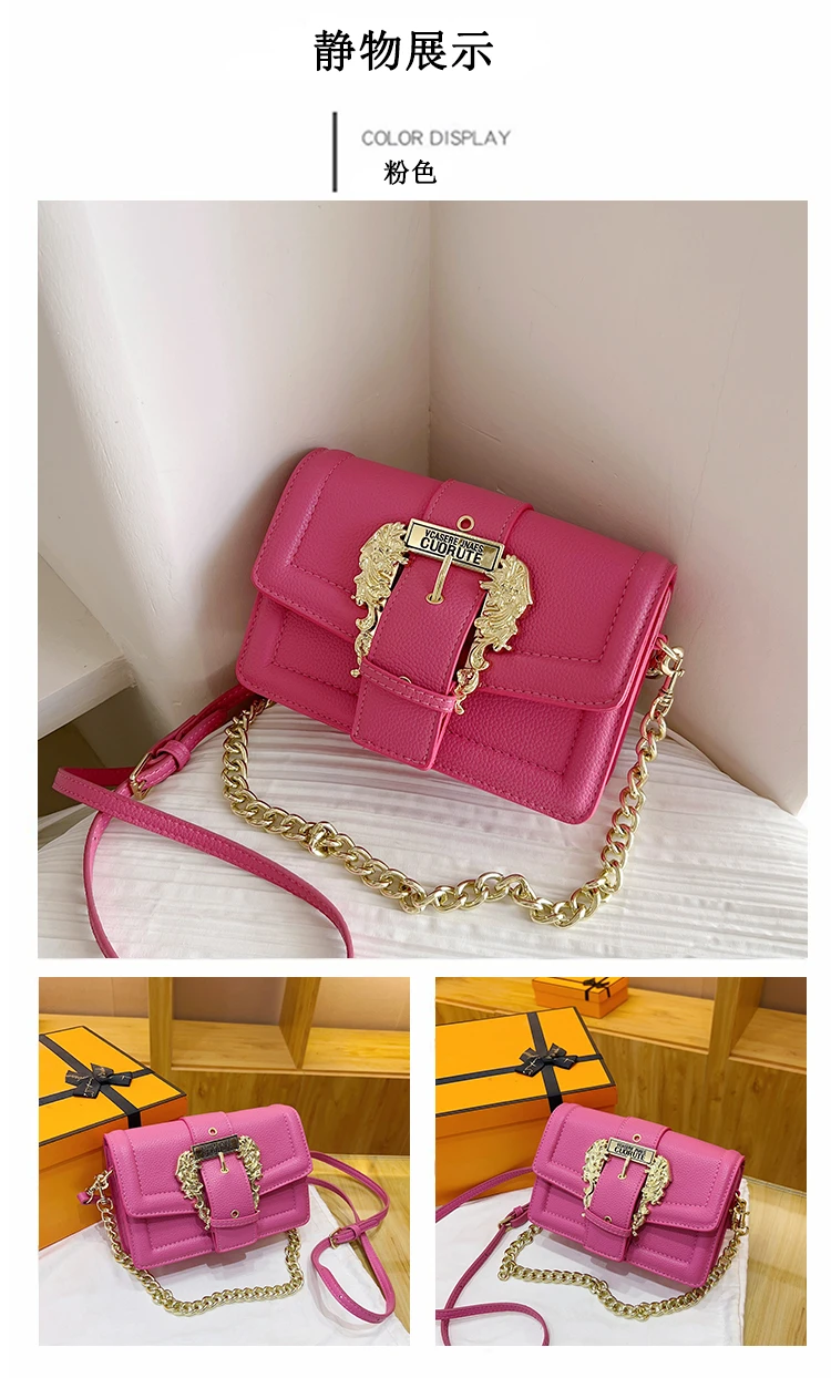 New casual travel shoulder bag, elegant and fashionable handbag, outdoor trendy women's chain strap crossbody bag