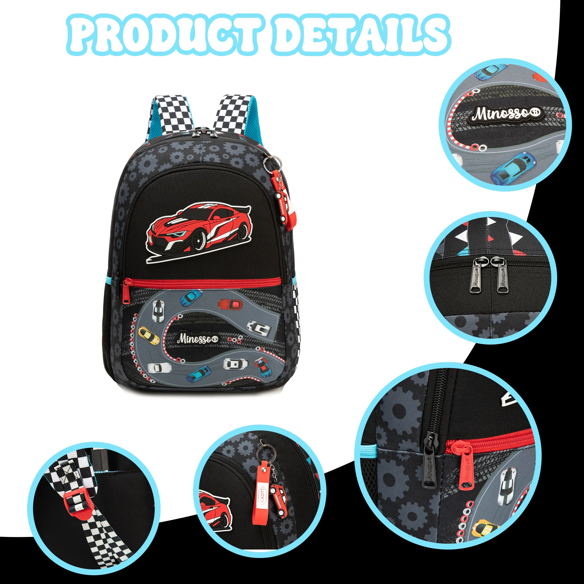 Backpack for Boys with Lunch Bag Pencil Case School Bags Sets for Boys 3pcs for Elementary Student Teen