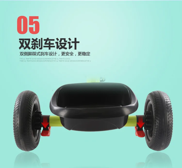 Large Kids Tricycle with Push Handle Pedal Stroller for 2 to 6 Year Old Children Safe Baby Toddler Foot Pedal Three Wheel Bike K