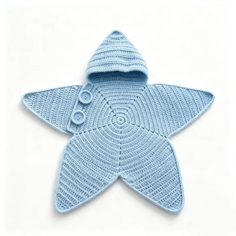 2026 Hot Star Baby Cute Cartoon Rompers Hand Crocheted Yarn Knitted Starfish Jumpsuit Baby Clothes Spring Autumn New