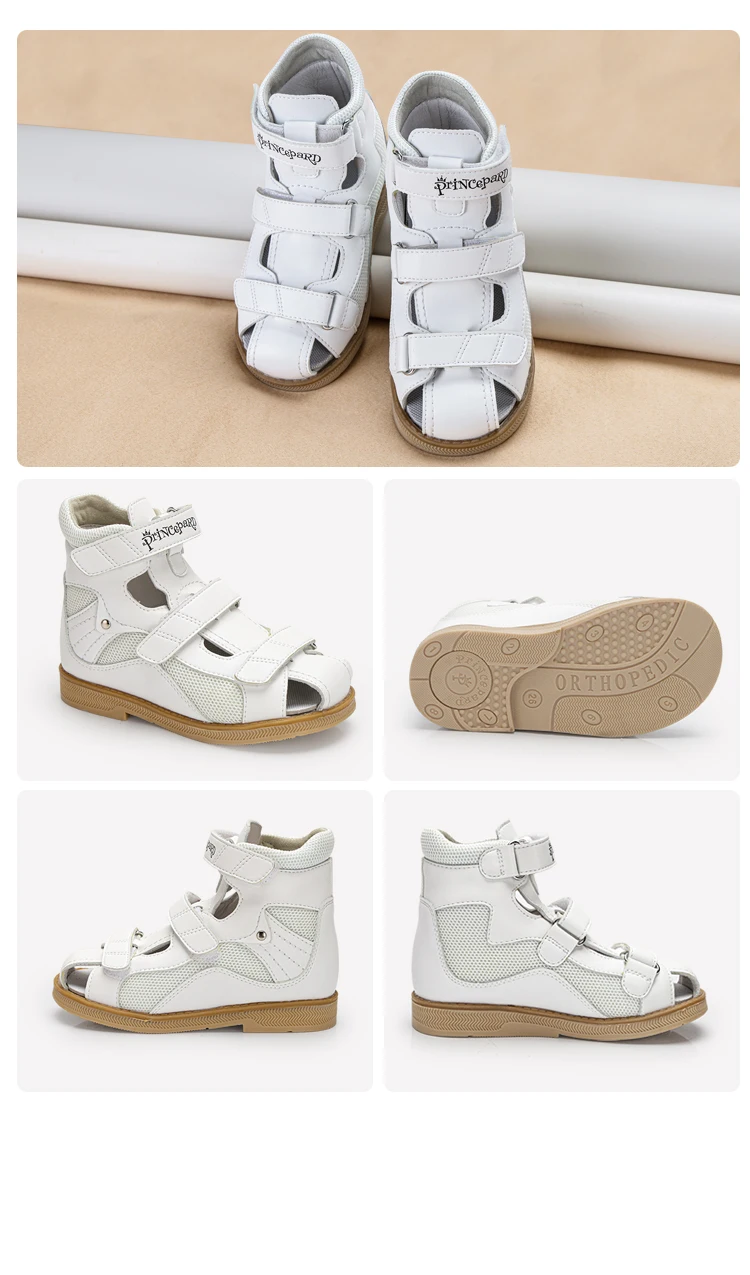 Princepard 2022 Children Orthopedic Shoes for Flat Feet Summer Kids Footwear Closed Toe Boys Girls Sandals with Ankle Support