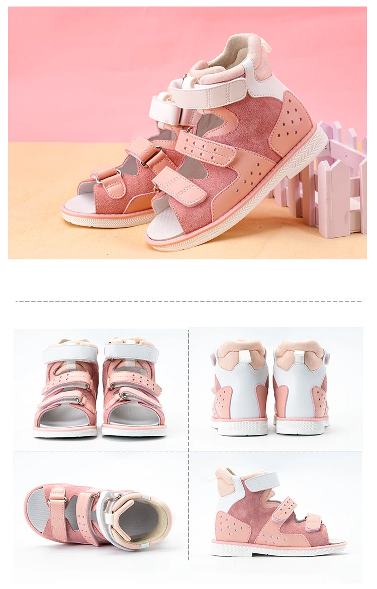 Princepard 2022 Children Orthopedic Shoes for Flat Feet Summer Kids Footwear Closed Toe Boys Girls Sandals with Ankle Support