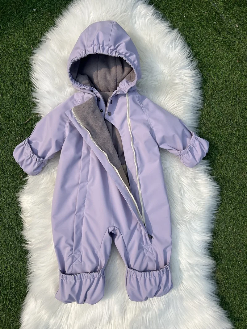 Kids One Piece Cotton Clothes 26 Winter New Printed Cute Thickened and Fleece Warm Outdoor Windproof Boys and Girls Hooded Coats