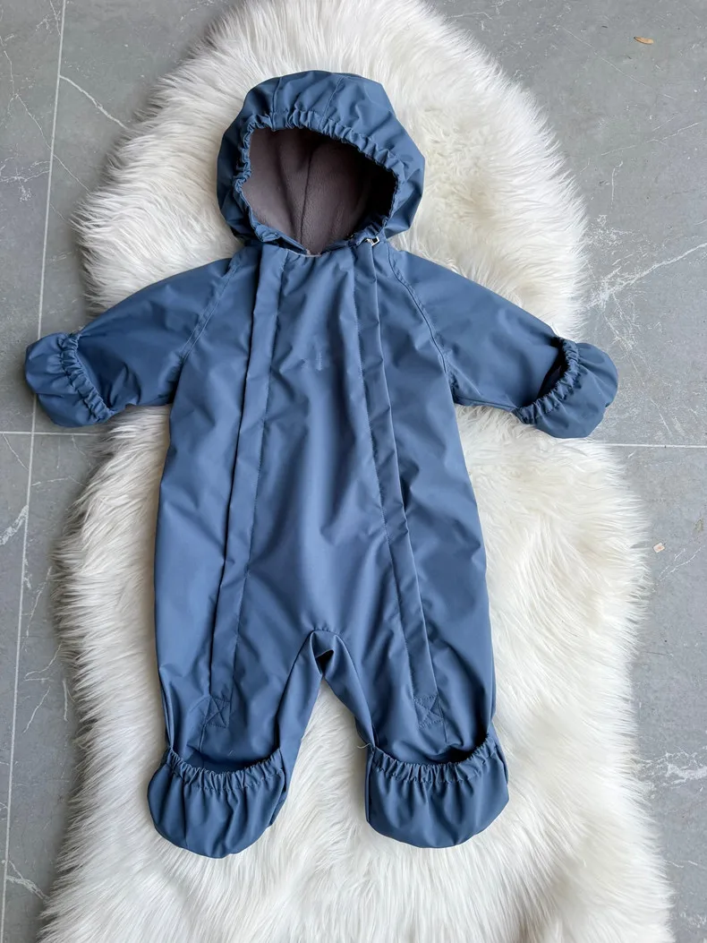 Kids One Piece Cotton Clothes 26 Winter New Printed Cute Thickened and Fleece Warm Outdoor Windproof Boys and Girls Hooded Coats