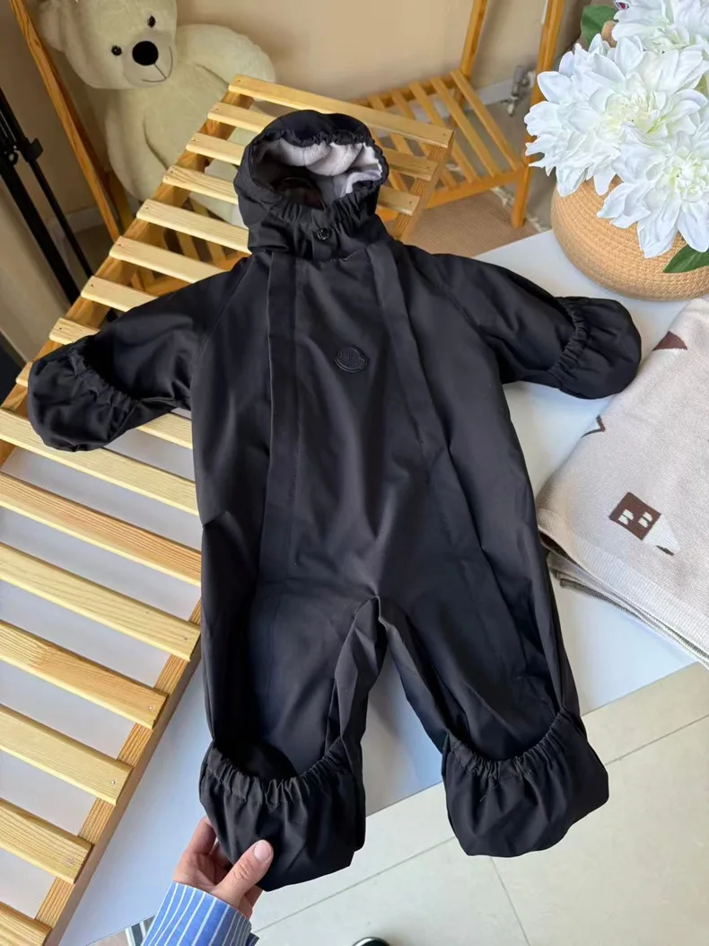 Kids One Piece Cotton Clothes 26 Winter New Printed Cute Thickened and Fleece Warm Outdoor Windproof Boys and Girls Hooded Coats