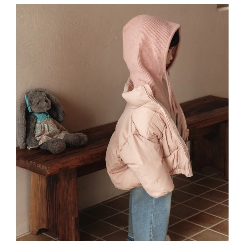 Children Girls Parkas UNITIM Winter Thicken Warm Kids Baby Girls Outerwear Coat with Knitted Hat 4-8Yrs Toddler Girl Coat Jacket