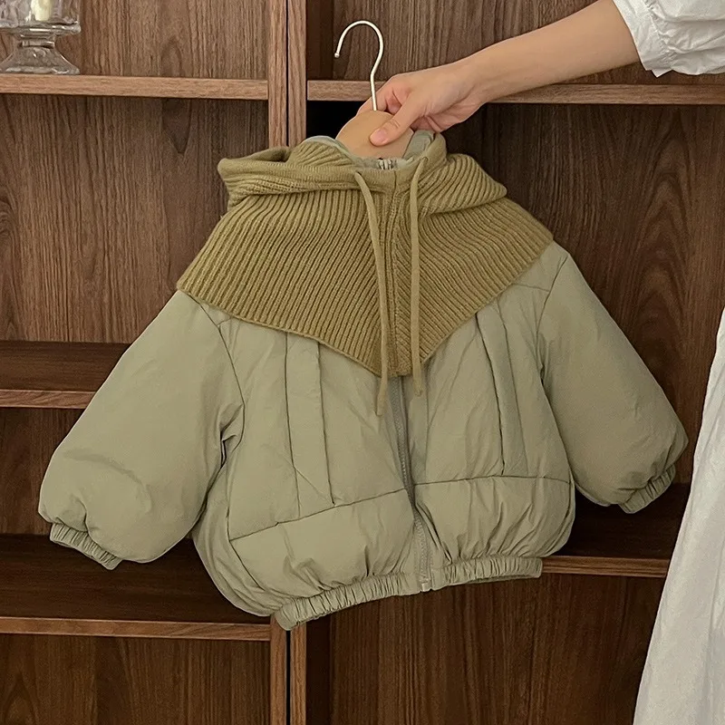 Children Girls Parkas UNITIM Winter Thicken Warm Kids Baby Girls Outerwear Coat with Knitted Hat 4-8Yrs Toddler Girl Coat Jacket