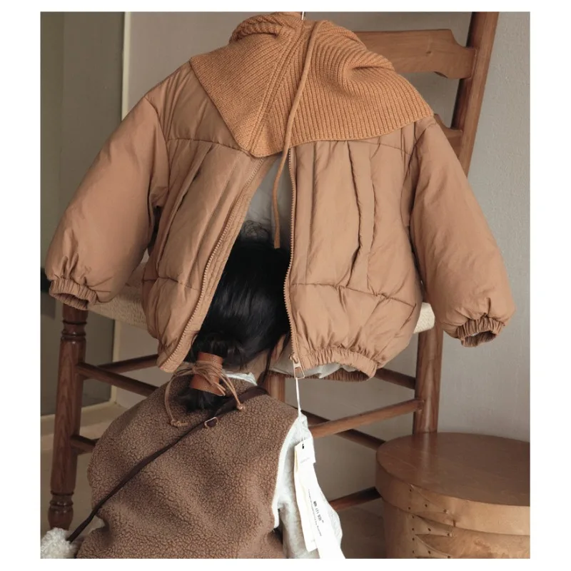 Children Girls Parkas UNITIM Winter Thicken Warm Kids Baby Girls Outerwear Coat with Knitted Hat 4-8Yrs Toddler Girl Coat Jacket