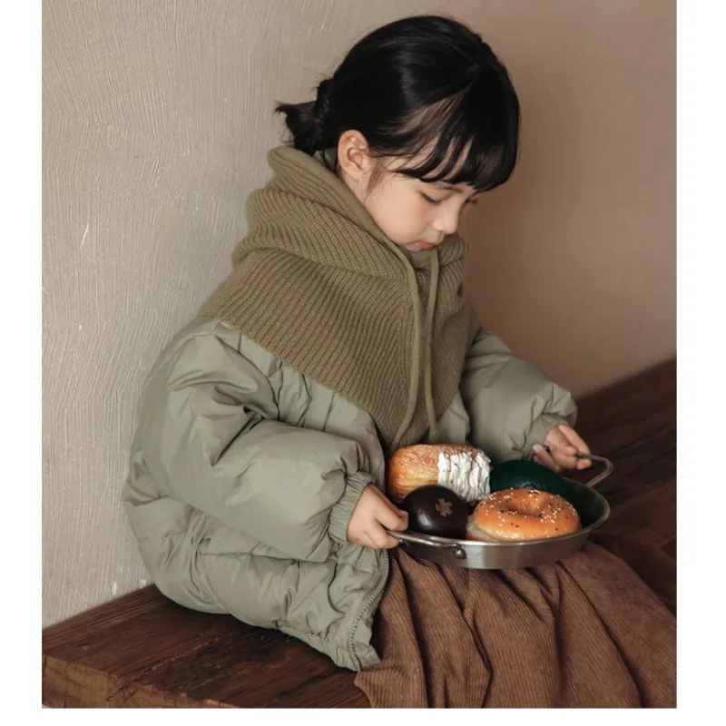 Children Girls Parkas UNITIM Winter Thicken Warm Kids Baby Girls Outerwear Coat with Knitted Hat 4-8Yrs Toddler Girl Coat Jacket