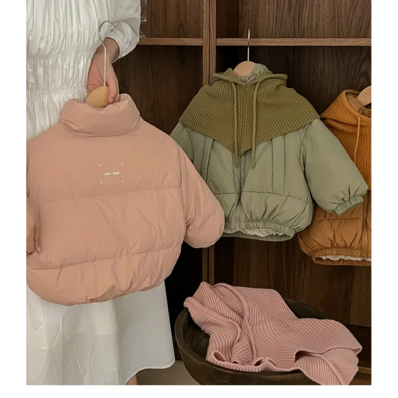 Children Girls Parkas UNITIM Winter Thicken Warm Kids Baby Girls Outerwear Coat with Knitted Hat 4-8Yrs Toddler Girl Coat Jacket