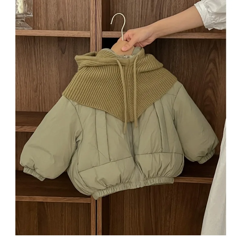 Children Girls Parkas UNITIM Winter Thicken Warm Kids Baby Girls Outerwear Coat with Knitted Hat 4-8Yrs Toddler Girl Coat Jacket