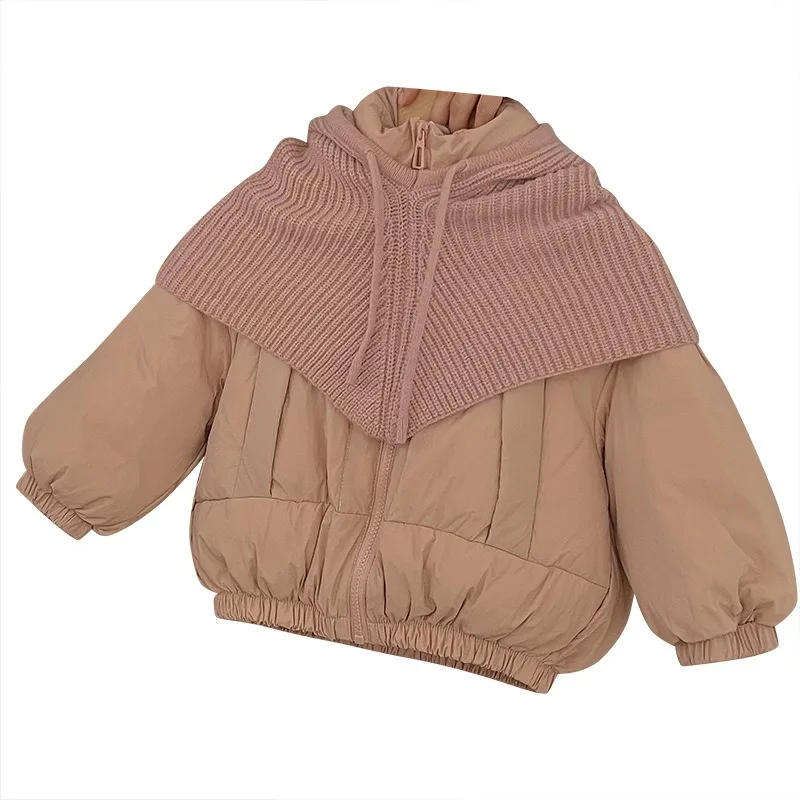 Children Girls Parkas UNITIM Winter Thicken Warm Kids Baby Girls Outerwear Coat with Knitted Hat 4-8Yrs Toddler Girl Coat Jacket