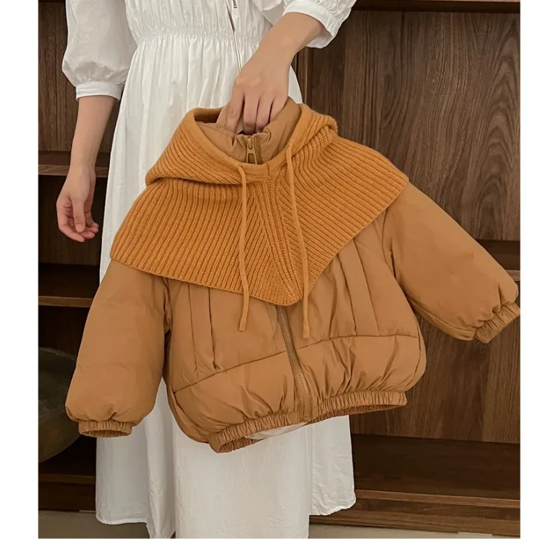 Children Girls Parkas UNITIM Winter Thicken Warm Kids Baby Girls Outerwear Coat with Knitted Hat 4-8Yrs Toddler Girl Coat Jacket