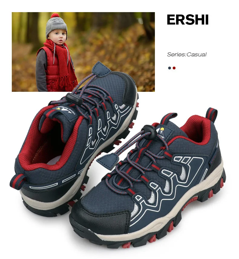 UOVO 2026 New Arrival Boys Sneakers Kids Breathable Children Hiking Shoes Spring And Autumn Outdoor Footwear Eur #27-39