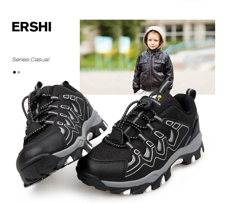 UOVO 2026 New Arrival Boys Sneakers Kids Breathable Children Hiking Shoes Spring And Autumn Outdoor Footwear Eur #27-39