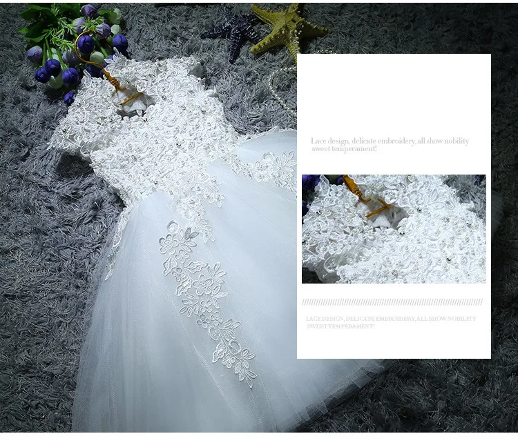 Sequin Lace Girl Summer Dress Flower Girl Wedding Dresses White Tulle Girl Party Princess Birthday Dress First Communion Gown