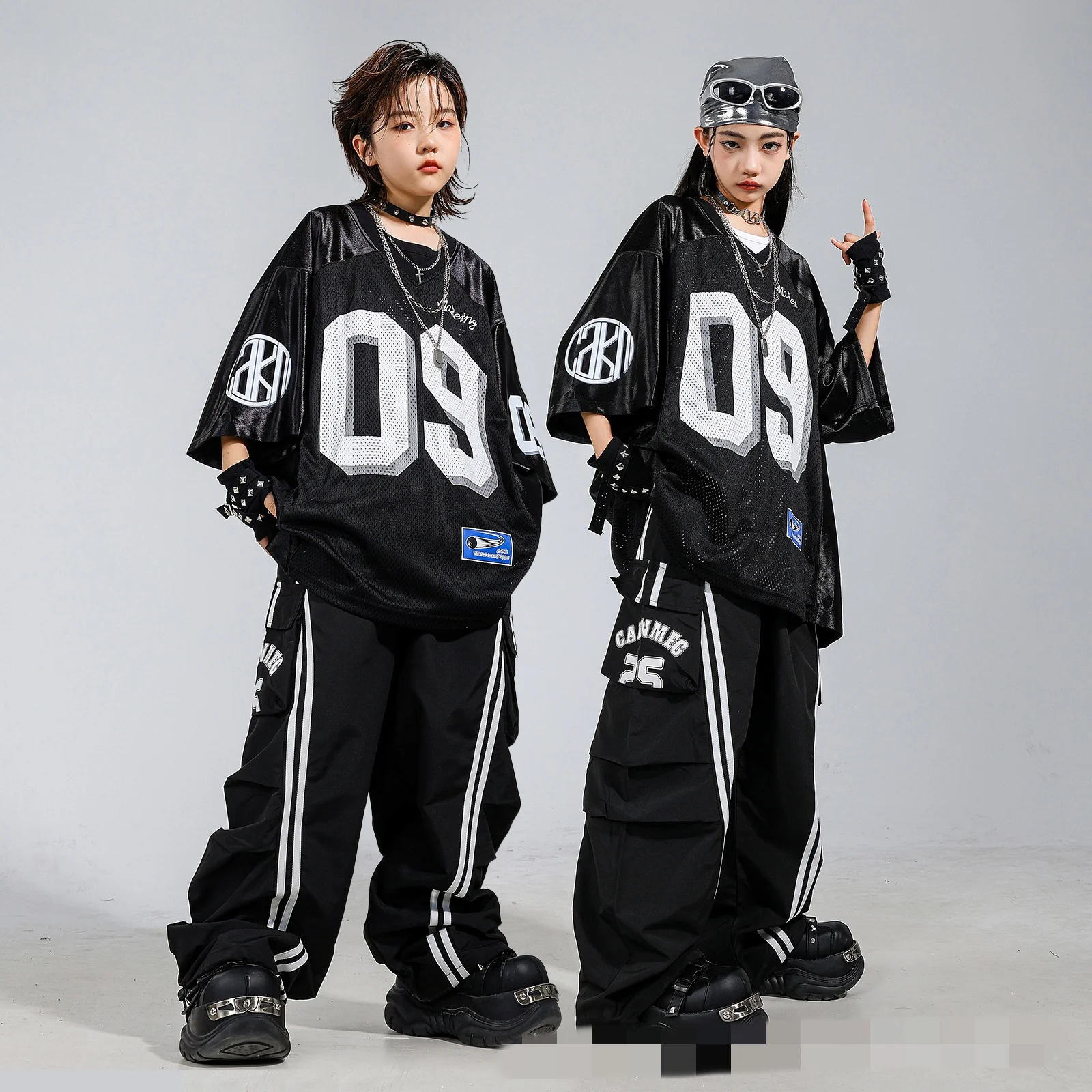 Children's Hip Hop Stage Performance Outfit Trendy Streetwear New Style Jazz Show Boy's Fashionable Hiphop Suit for Kids