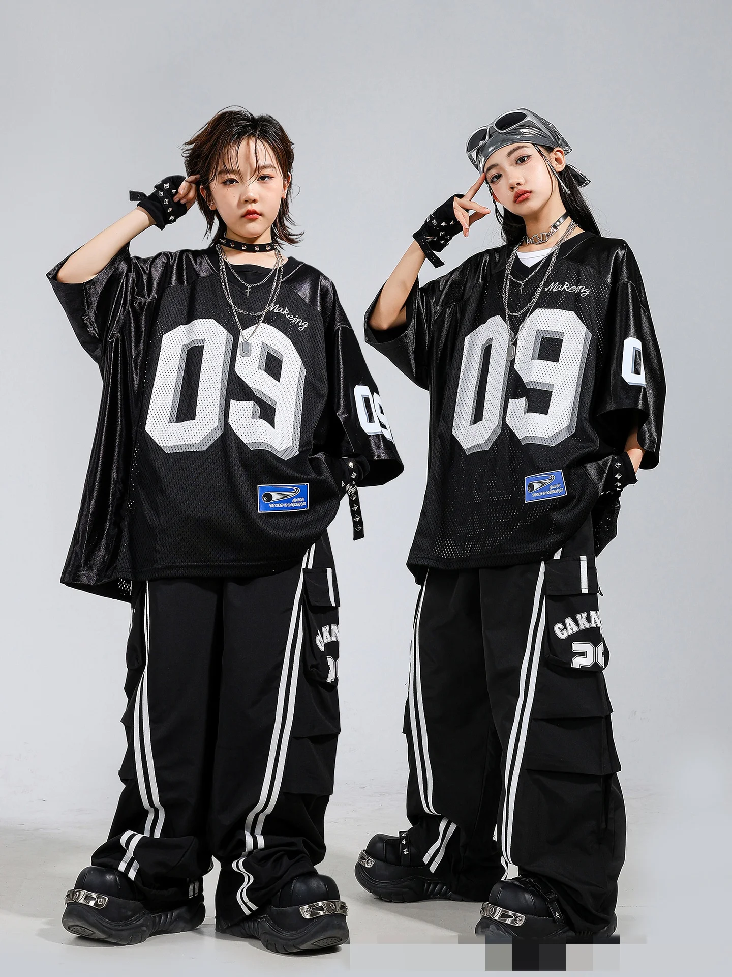 Children's Hip Hop Stage Performance Outfit Trendy Streetwear New Style Jazz Show Boy's Fashionable Hiphop Suit for Kids