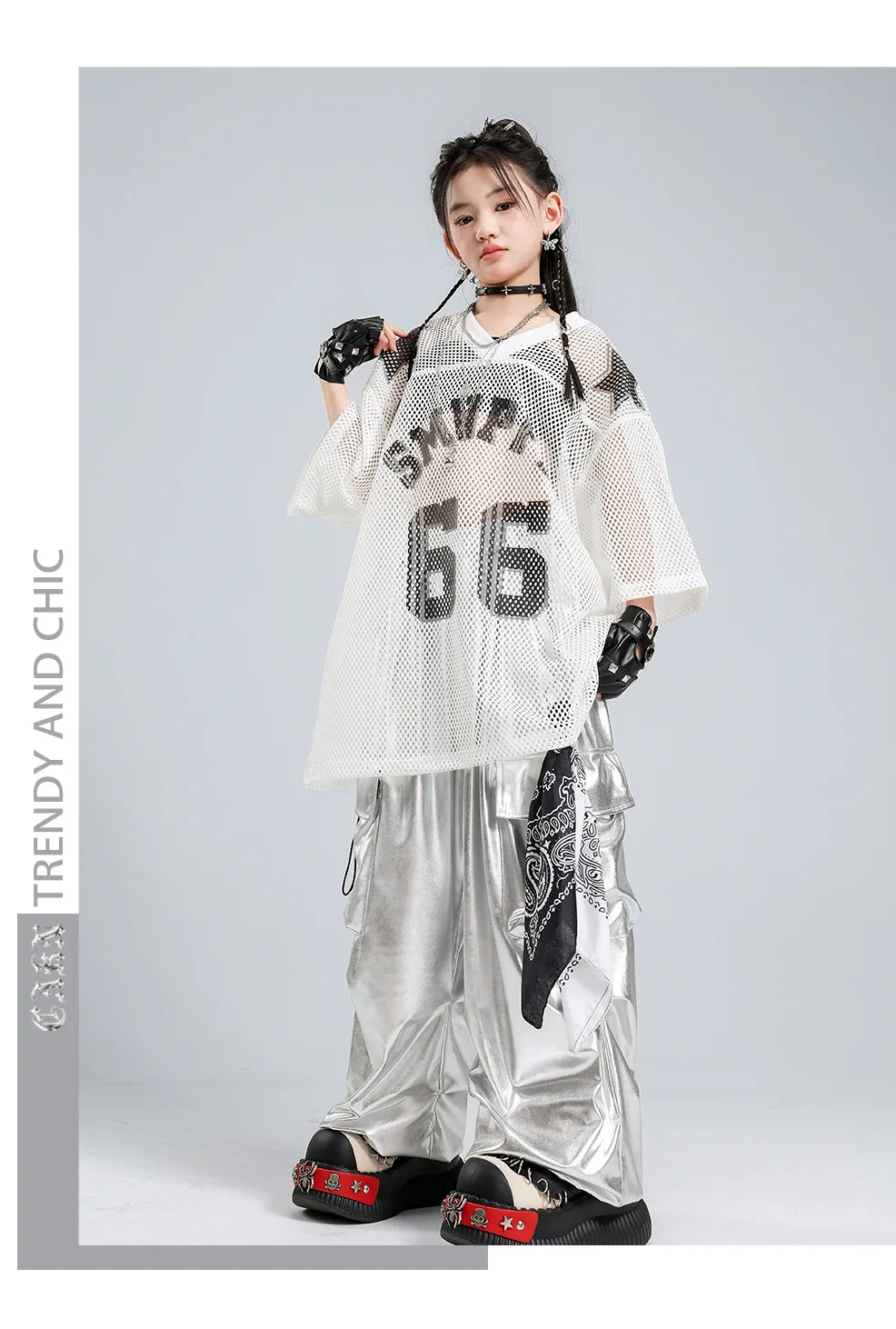 Children's Hip Hop Stage Performance Outfit Trendy Streetwear New Style Jazz Show Boy's Fashionable Hiphop Suit for Kids