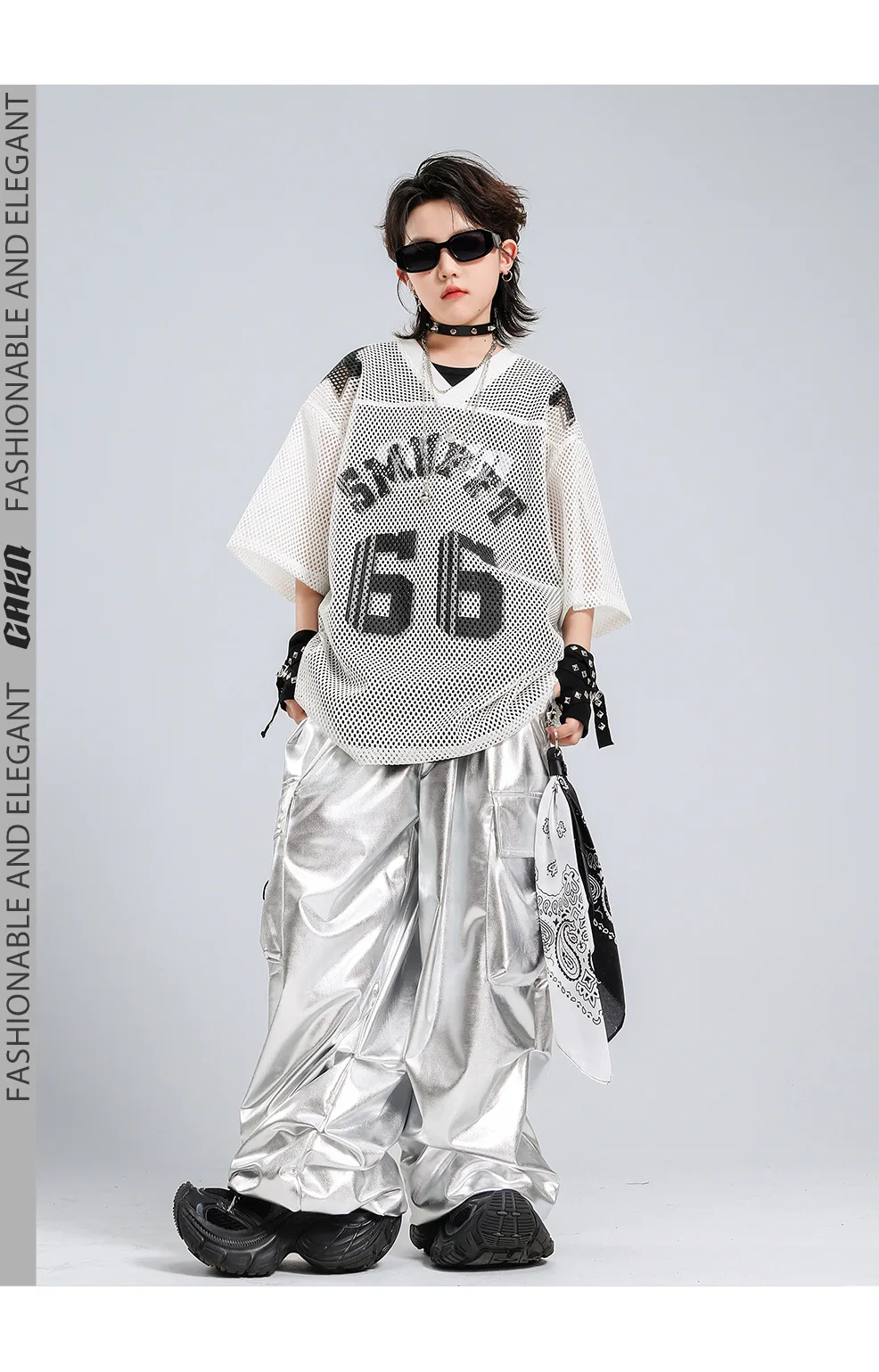 Children's Hip Hop Stage Performance Outfit Trendy Streetwear New Style Jazz Show Boy's Fashionable Hiphop Suit for Kids