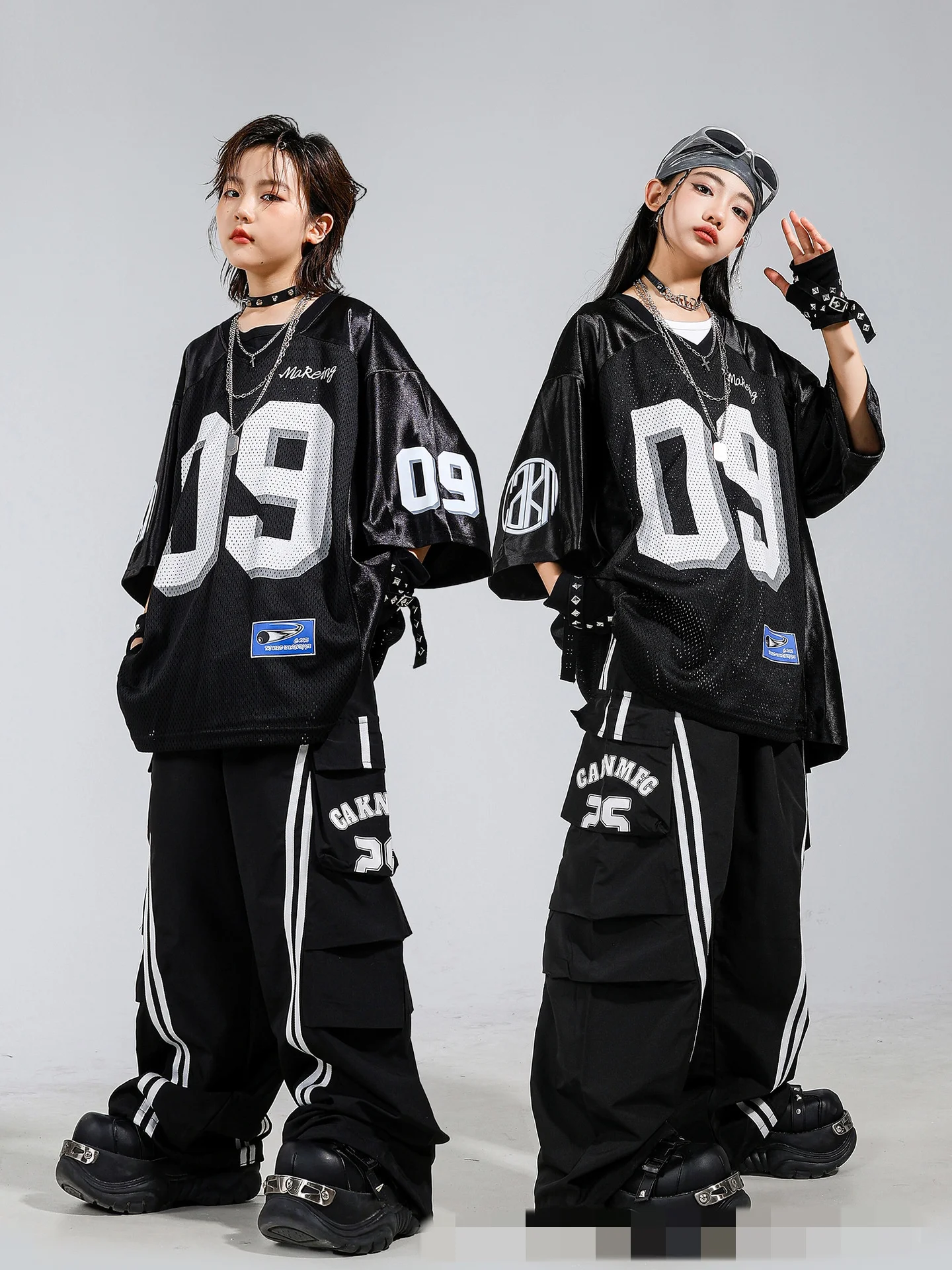 Children's Hip Hop Stage Performance Outfit Trendy Streetwear New Style Jazz Show Boy's Fashionable Hiphop Suit for Kids