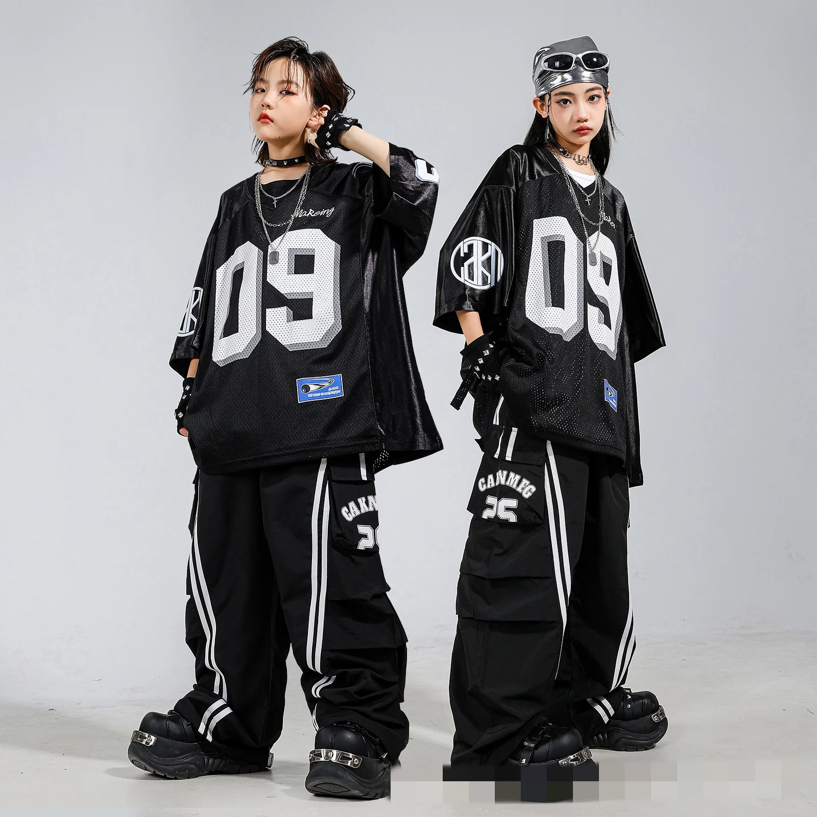 Children's Hip Hop Stage Performance Outfit Trendy Streetwear New Style Jazz Show Boy's Fashionable Hiphop Suit for Kids