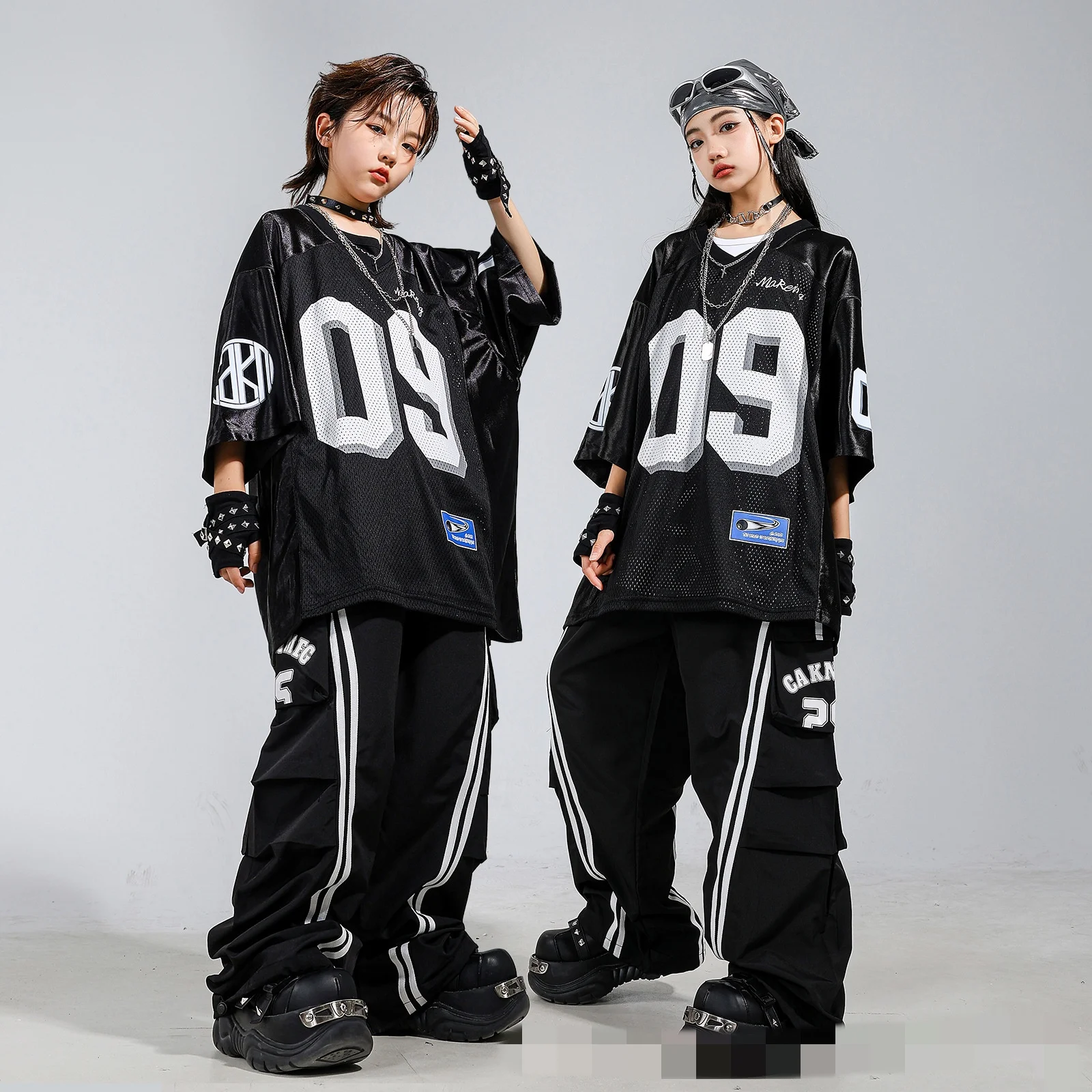 Children's Hip Hop Stage Performance Outfit Trendy Streetwear New Style Jazz Show Boy's Fashionable Hiphop Suit for Kids