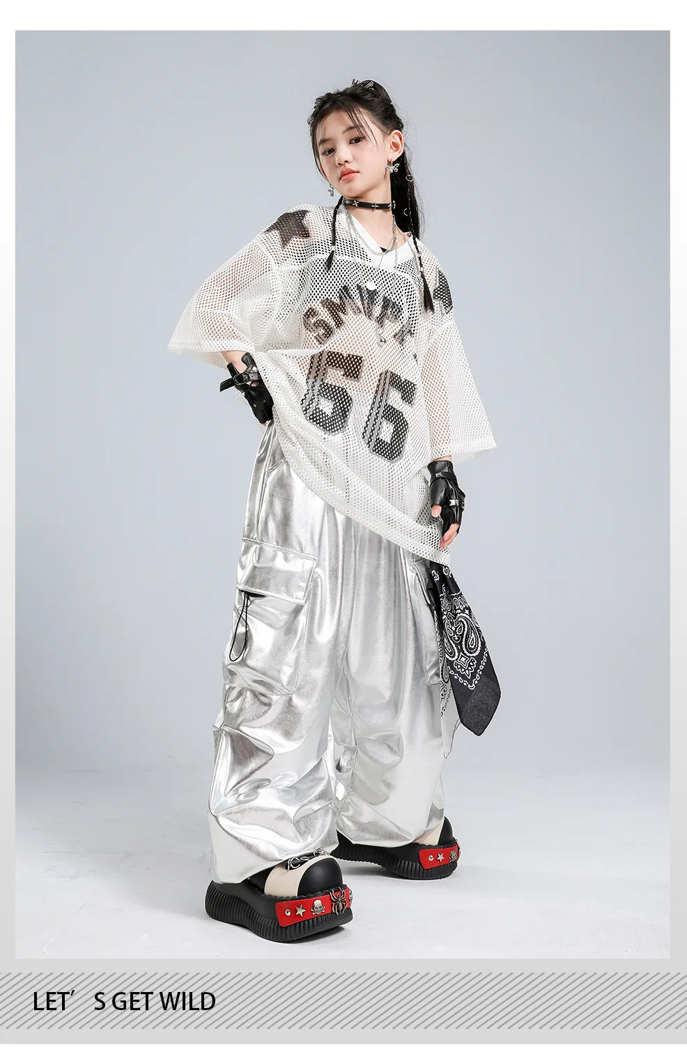 Children's Hip Hop Stage Performance Outfit Trendy Streetwear New Style Jazz Show Boy's Fashionable Hiphop Suit for Kids
