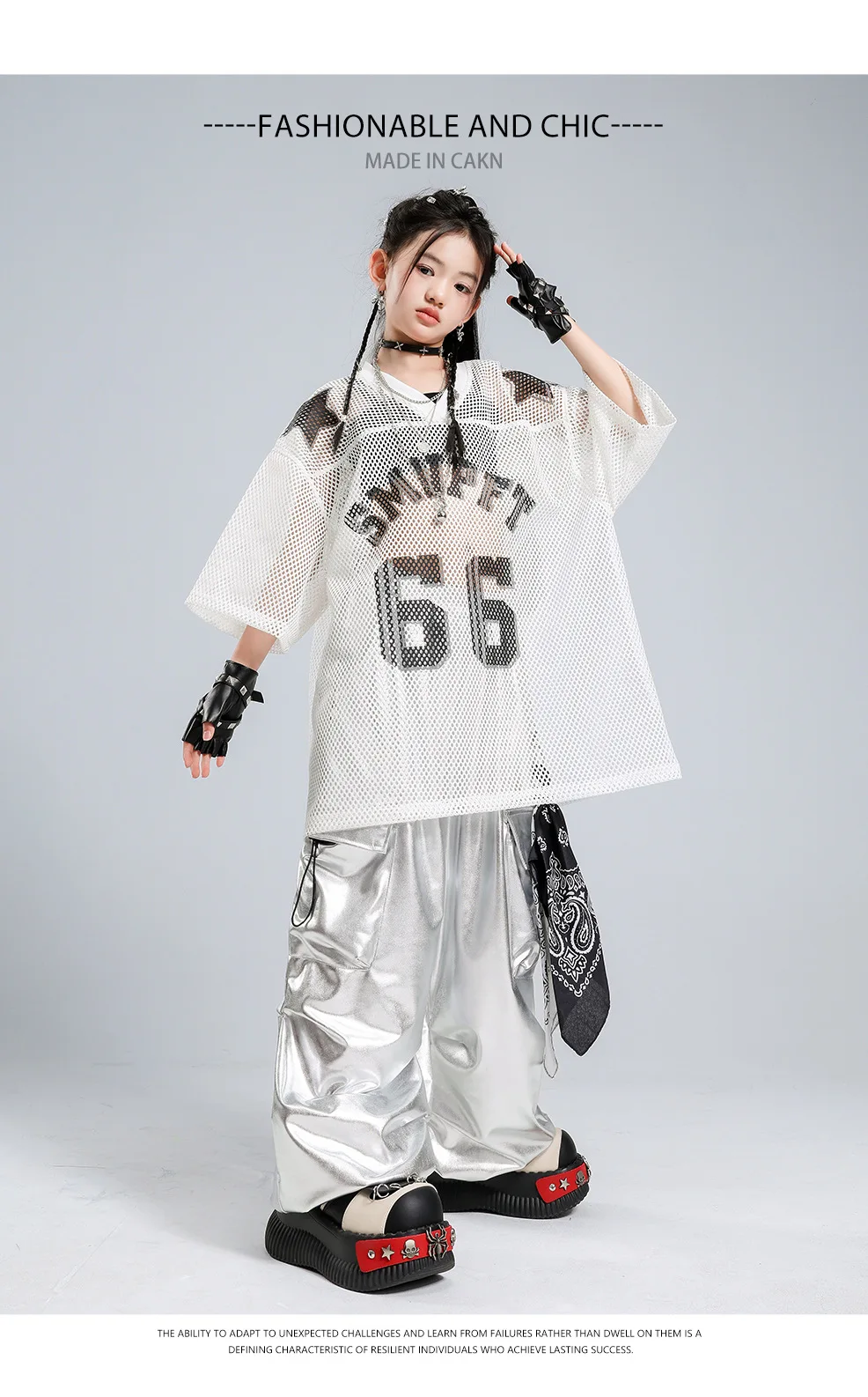 Children's Hip Hop Stage Performance Outfit Trendy Streetwear New Style Jazz Show Boy's Fashionable Hiphop Suit for Kids