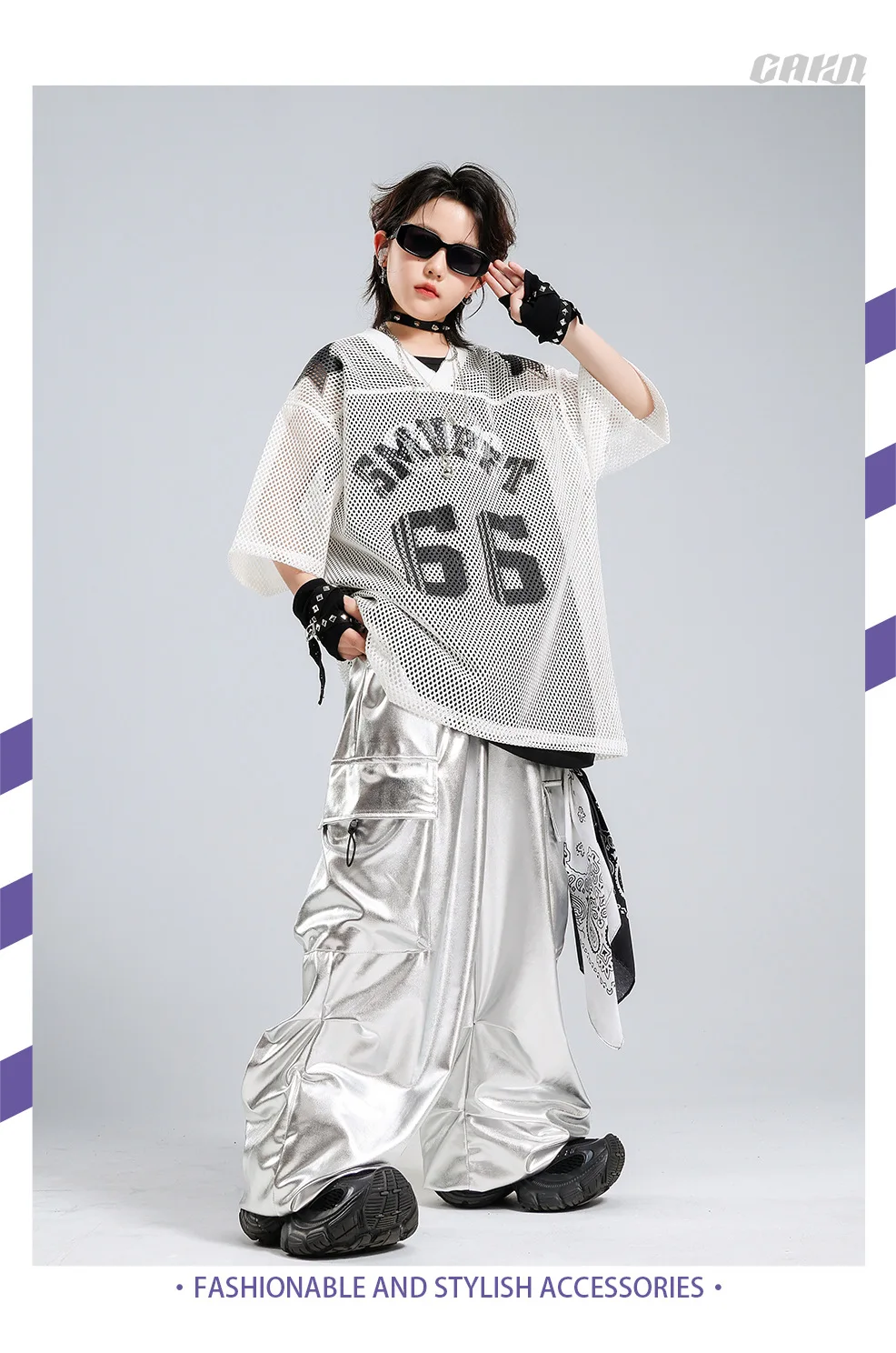Children's Hip Hop Stage Performance Outfit Trendy Streetwear New Style Jazz Show Boy's Fashionable Hiphop Suit for Kids