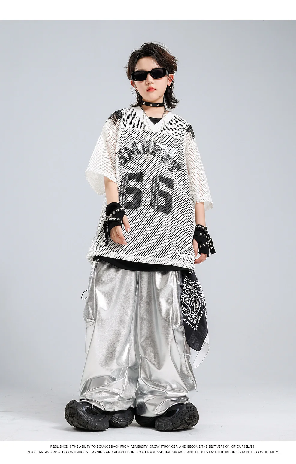 Children's Hip Hop Stage Performance Outfit Trendy Streetwear New Style Jazz Show Boy's Fashionable Hiphop Suit for Kids
