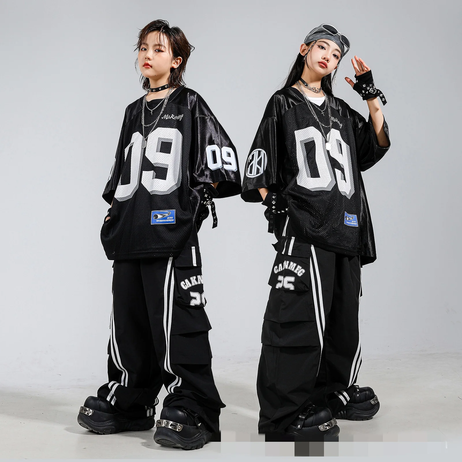 Children's Hip Hop Stage Performance Outfit Trendy Streetwear New Style Jazz Show Boy's Fashionable Hiphop Suit for Kids