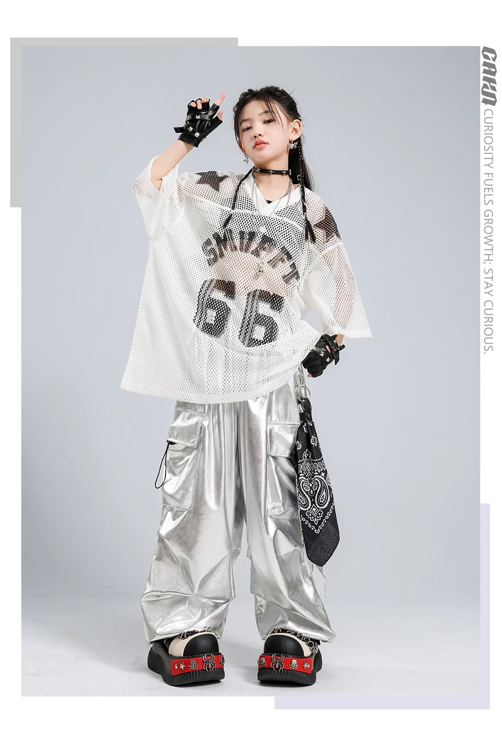 Children's Hip Hop Stage Performance Outfit Trendy Streetwear New Style Jazz Show Boy's Fashionable Hiphop Suit for Kids