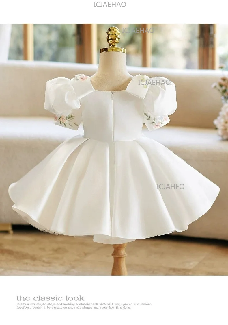 2026 Kids Formal Princess Gown Flower Girl Wedding Tutu Dress Children Girls Piano Performance Fashion Elegant Pageant Costume