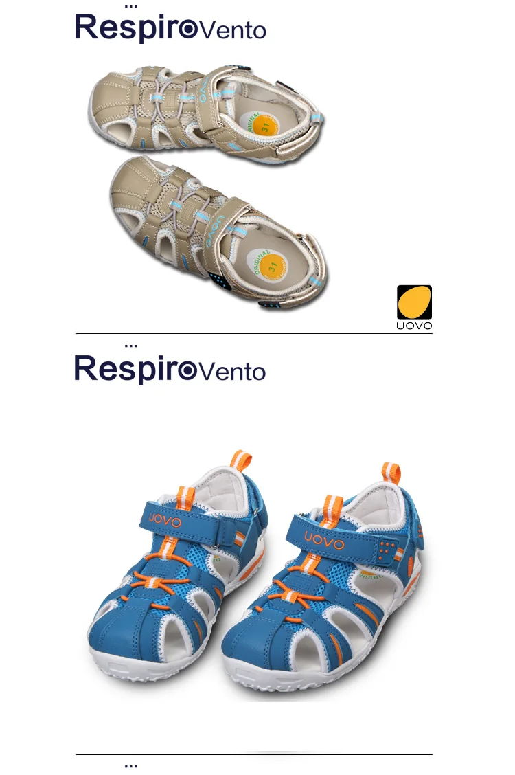 UOVO Children Footwear Kids Sandals For Little Girls And Boys Summer Beach Shoes Eur #24-38