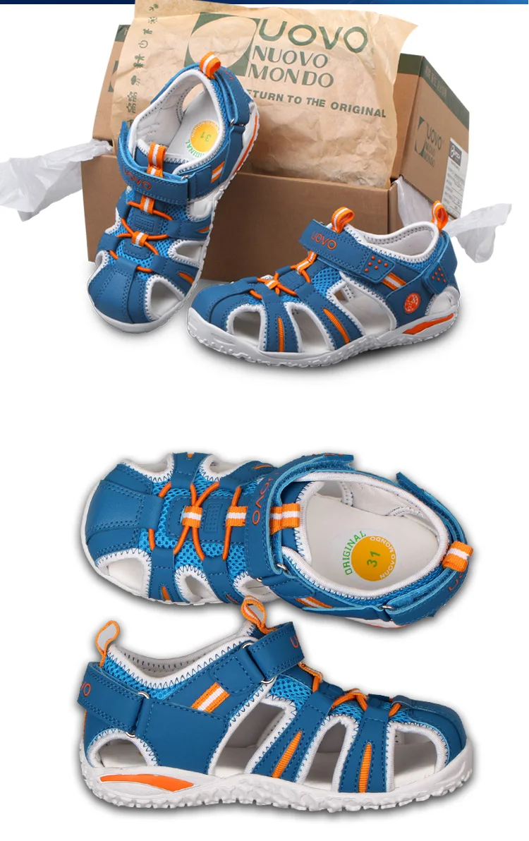UOVO Children Footwear Kids Sandals For Little Girls And Boys Summer Beach Shoes Eur #24-38